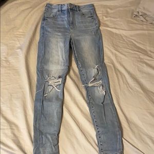 Light wash, High Rise, Super Skinny Jeans